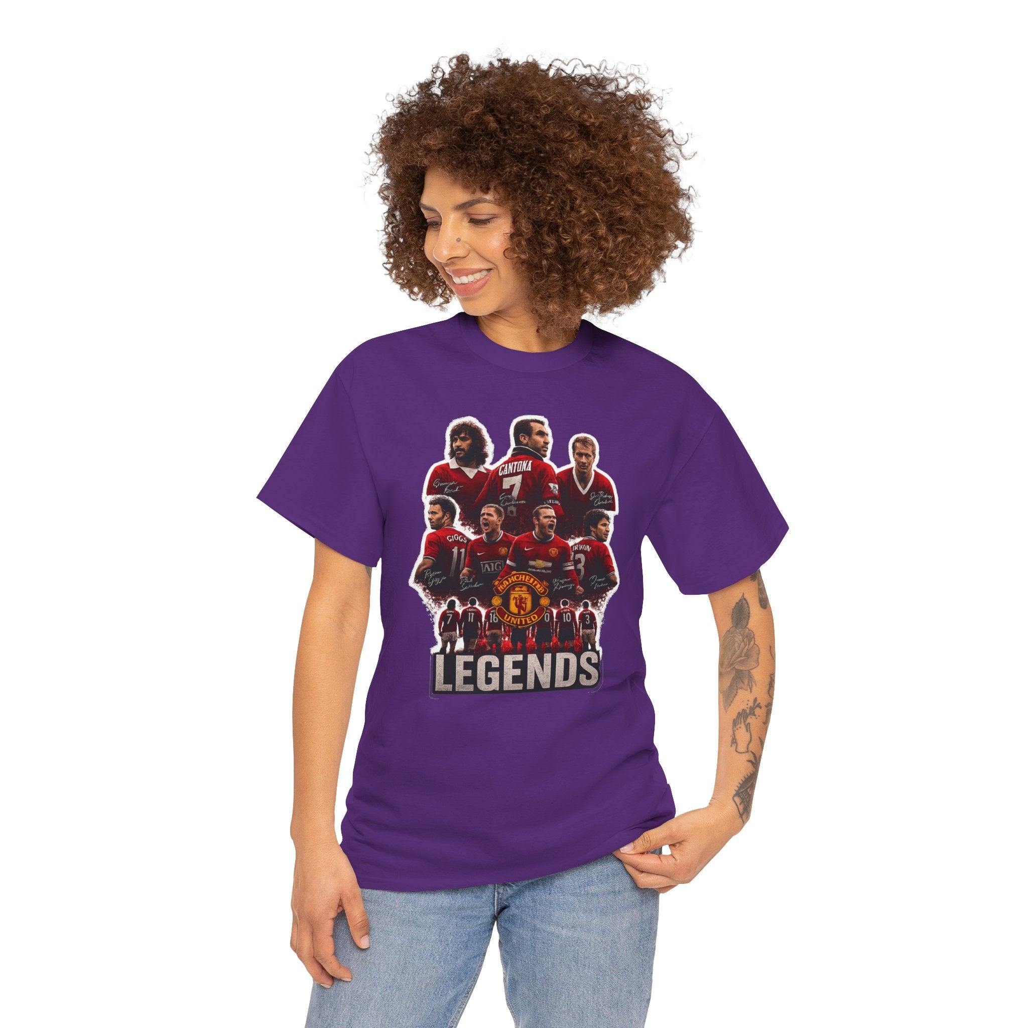 Manchester United Legends Football Team Tee — Retro Manchester United Players Graphic Shirt
