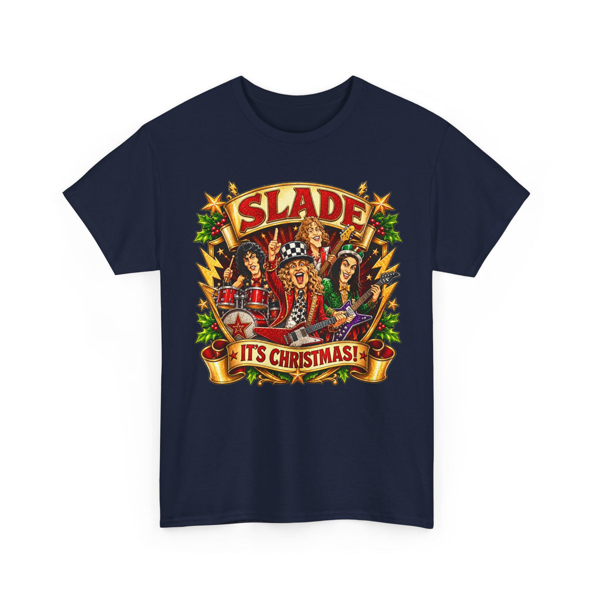 Slade it's Christmas Unisex Heavy Cotton Tee