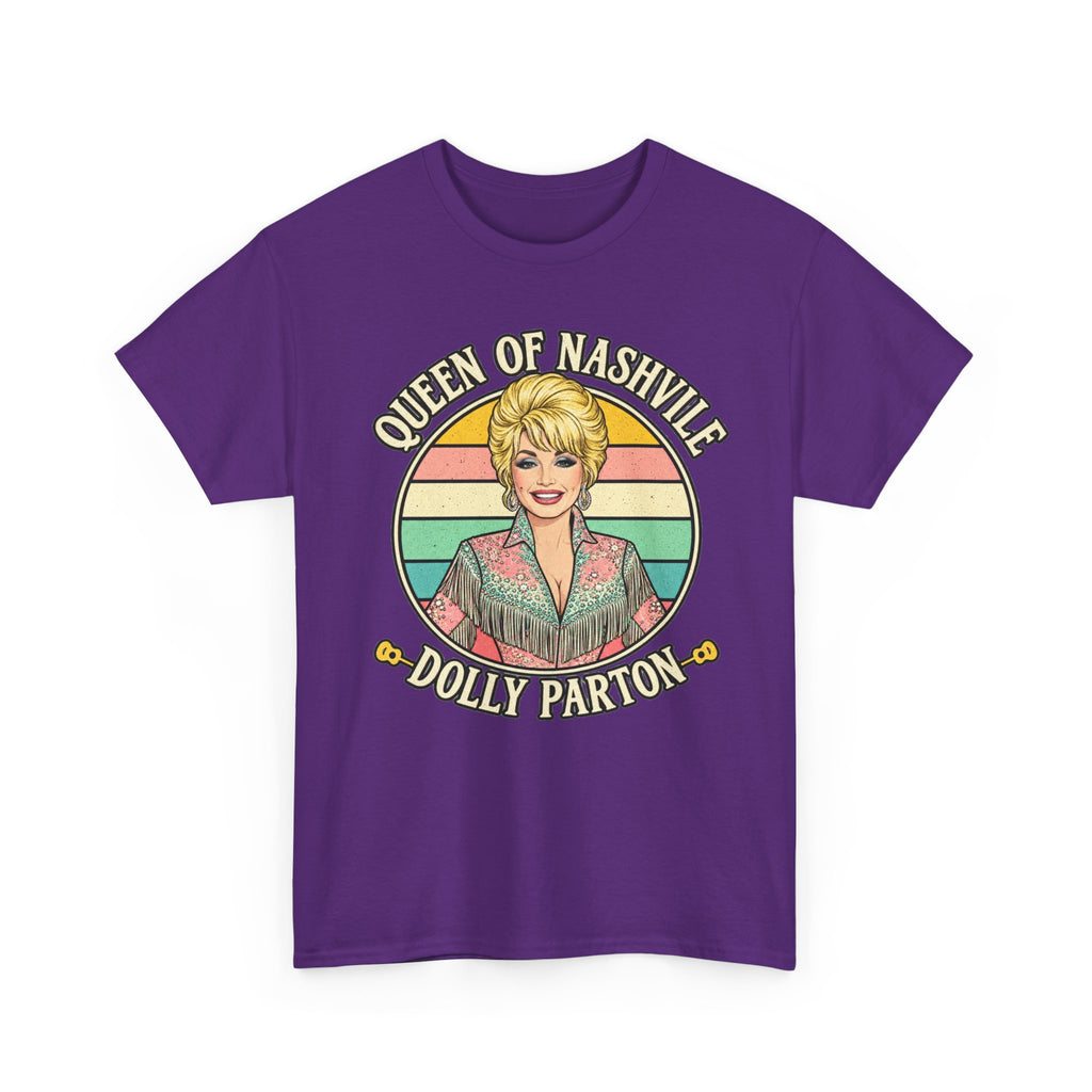 Queen of Nashville Graphic Tee — Dolly Parton Retro Portrait Shirt