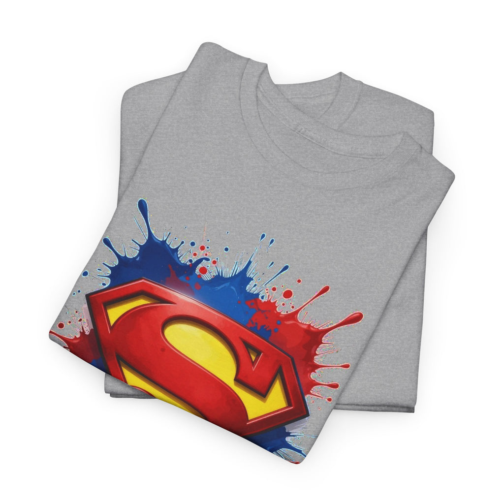 Superhero Emblem Paint-Splash T-Shirt