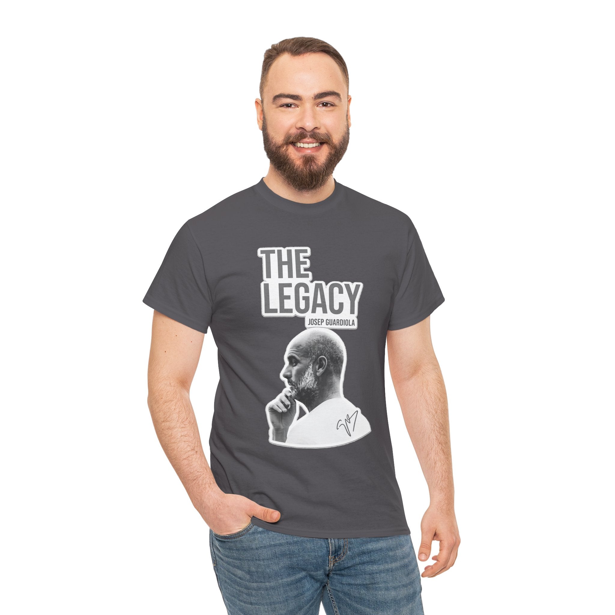 Pep Guardiola Manchester City The Legacy Tee — Inspirational Portrait Graphic T-Shirt