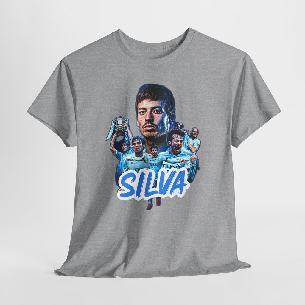 David Silva Manchester City Soccer Tee — Classic Player Portrait Football Shirt