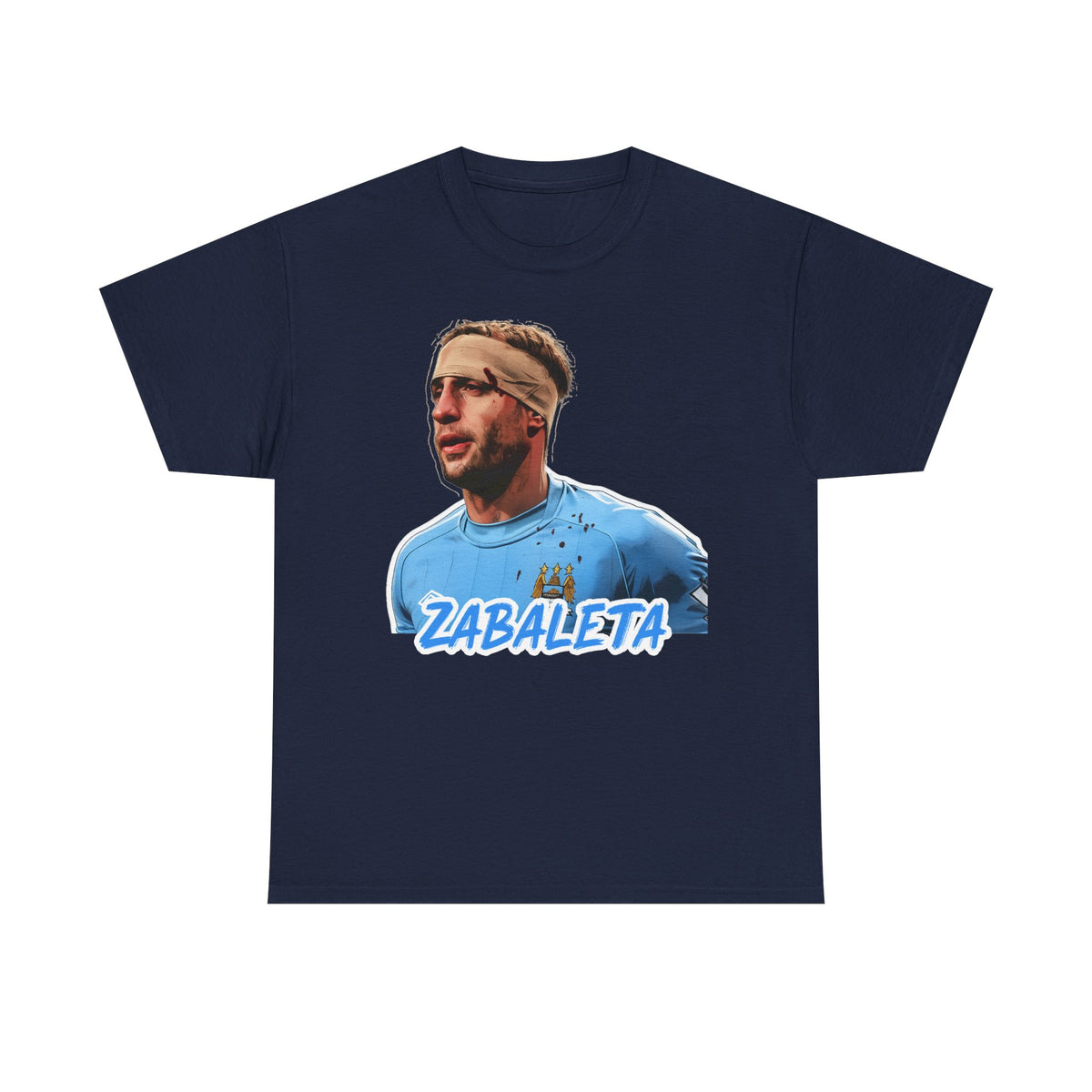 Zabaleta Manchester City Fan Tee — Retro Player Portrait Soccer T‑Shirt