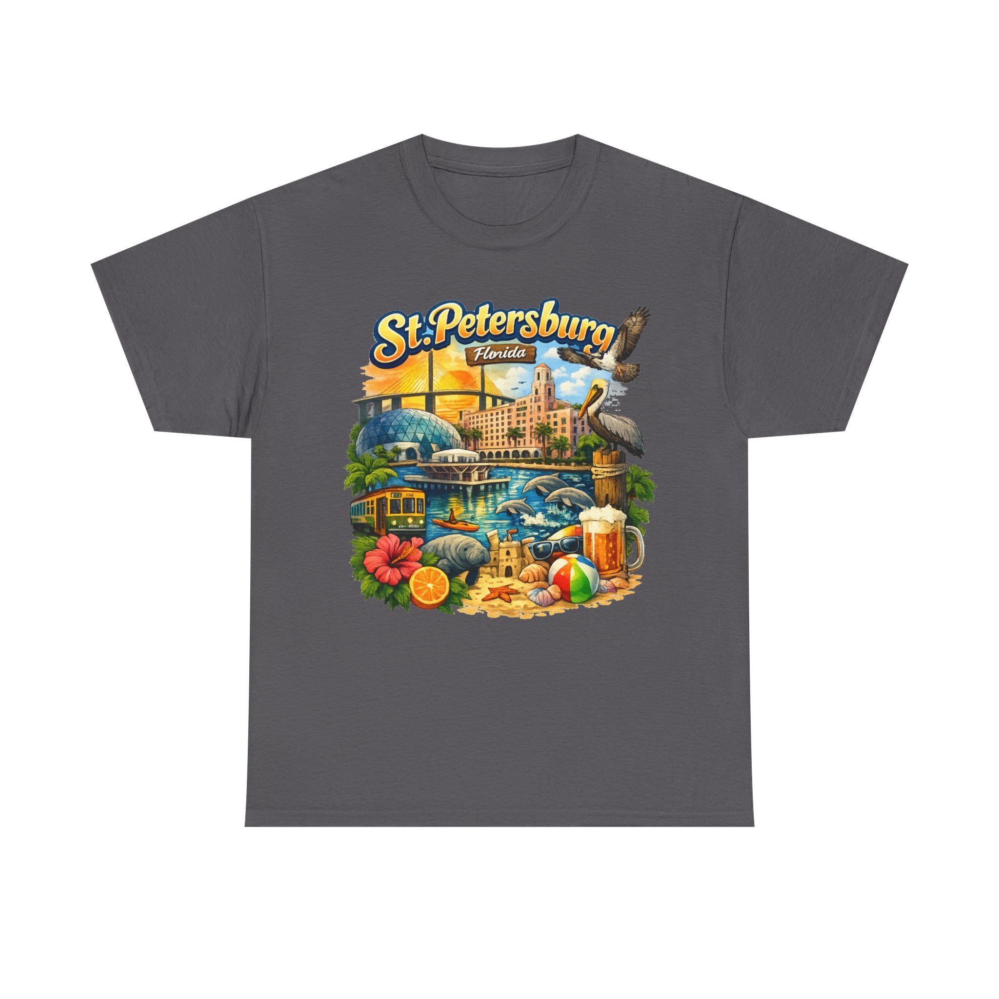 St. Petersburg Florida Retro Beach Scene T-Shirt