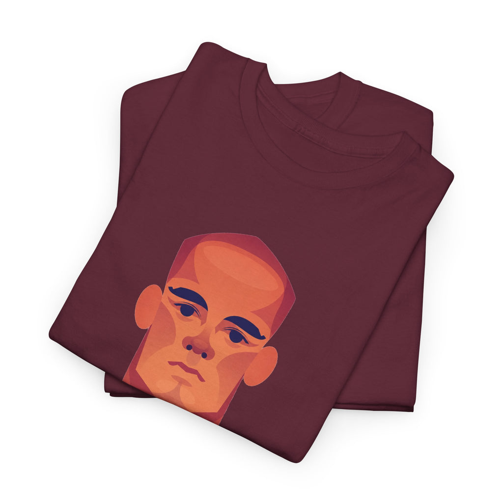 Vinny Kompany Manchester City Legend Minimalist Portrait Tee — Bold Stylized Face Graphic T-Shirt