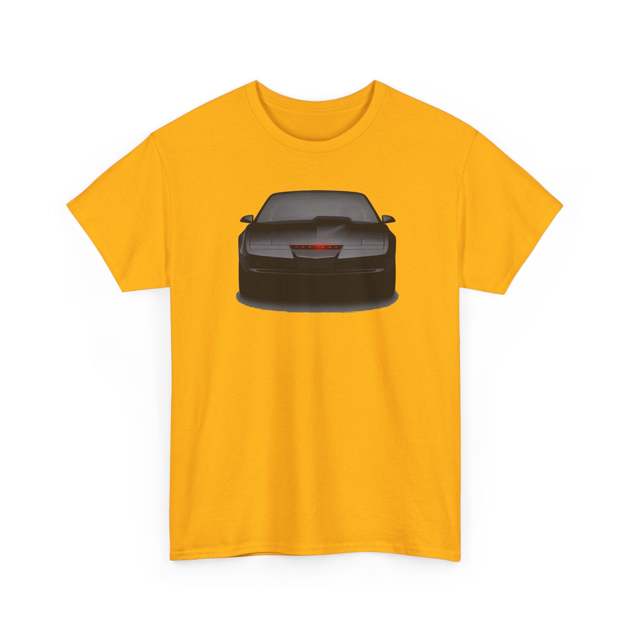 KITT-Inspired Retro Sports Car Tee — Front View Knight Rider Car Graphic Shirt