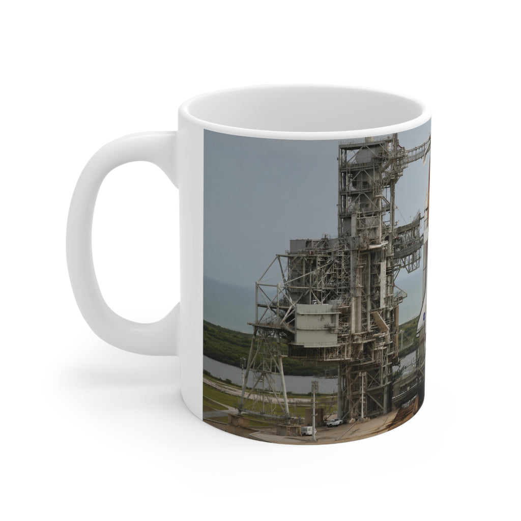 Space Shuttle Launch Ceramic Mug — NASA Shuttle Launch Photo Coffee Cup (11oz, 15oz)