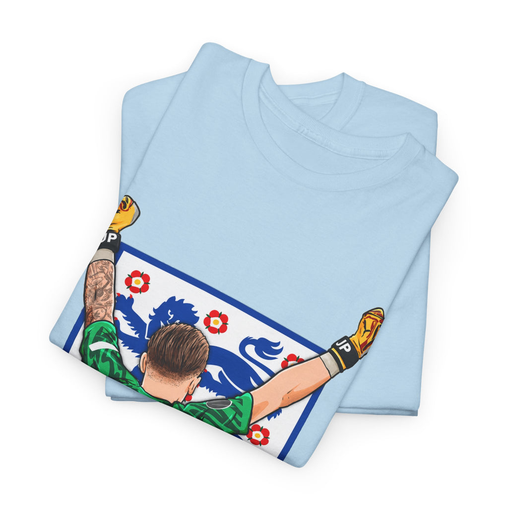 Pickford England Number 1 Goalkeeper Graphic Tee — Victory Pose Jersey Design