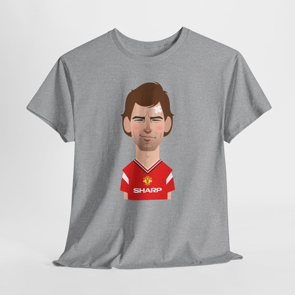 Bryan Robson Manchester United Legend Portrait Cotton T-Shirt