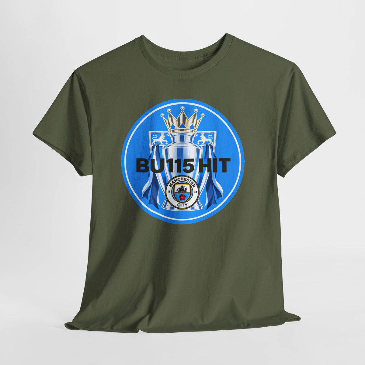 Manchester City Anti Premier League Charges Cotton T-Shirt — 'BU11SH1T' Blue Crown Football Shirt