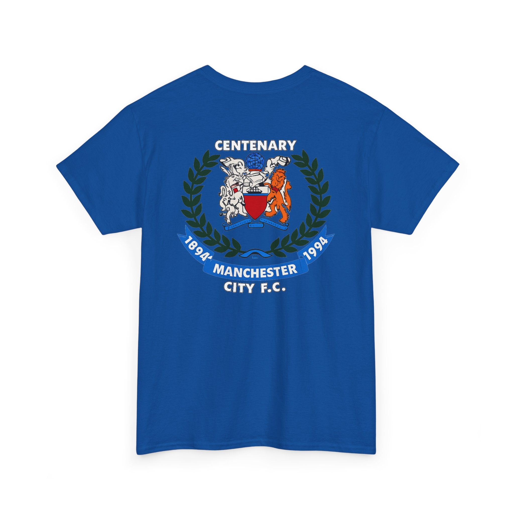 Manchester City F.C. Centenary Crest Tee — 1894–1994 Vintage Football T‑Shirt