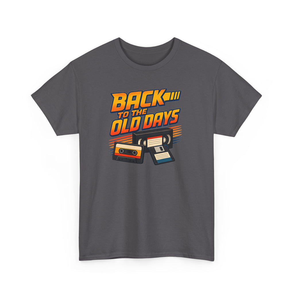 Back to the Old Days Tee – Retro Cassette & VHS Nostalgia T-Shirt