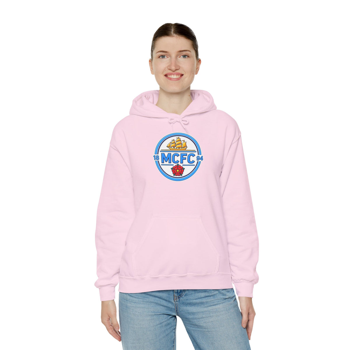 MCFC Logo Hoodie – Vintage Football Club Crest Pullover