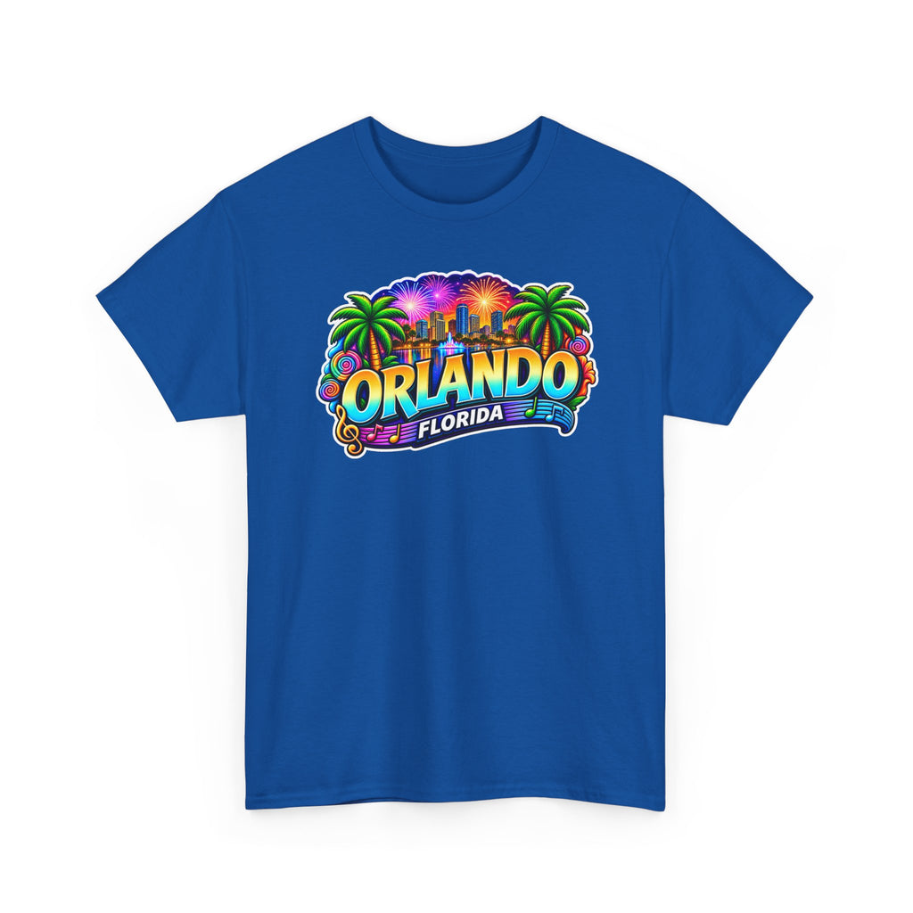 Orlando Florida Retro Sunset Palm Cotton T-Shirt