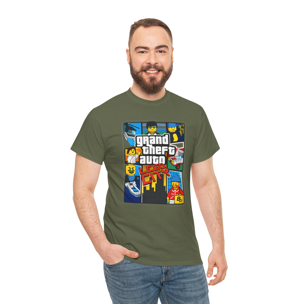 GTA Lego City Retro Block-Style 'Grand Theft Auto' Graphic Tee