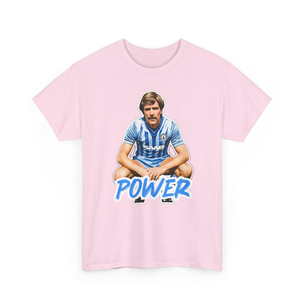Paul Power Manchester City Legend Player Graphic Tee — Retro Football Jersey Design