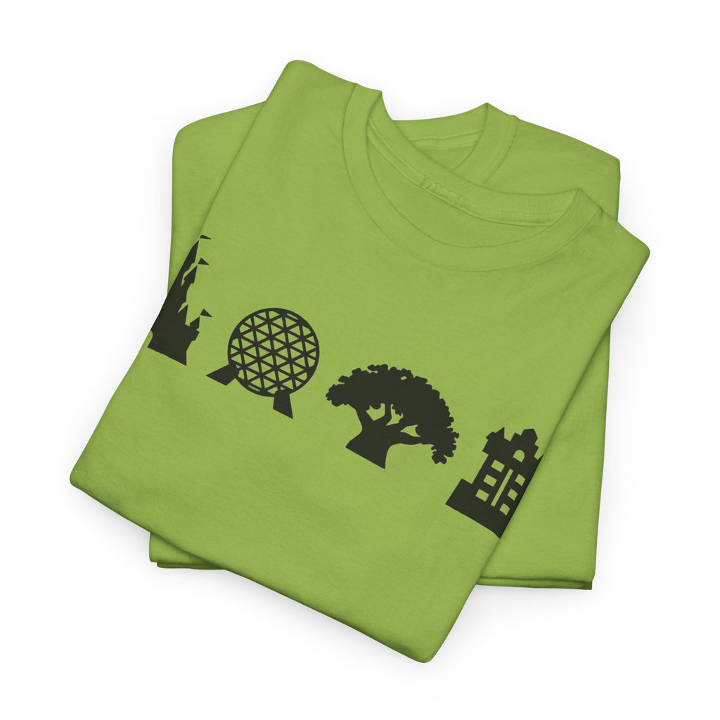 WDW theme parks Silhouettes Unisex Heavy Cotton Tee