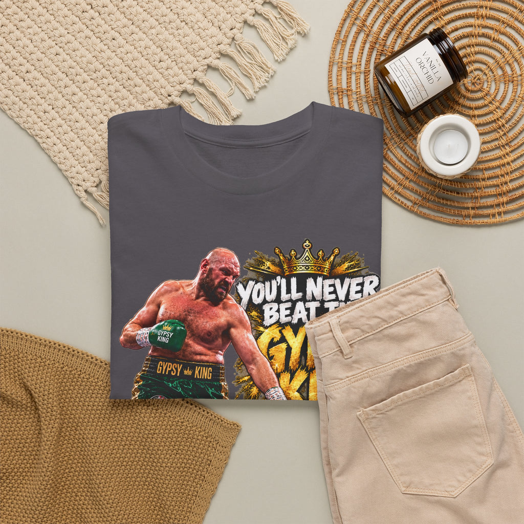 Boxing Graphic Tee – "You'll Never Beat the Gypsy King" Fight Shirt