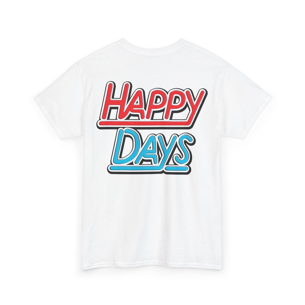 Happy Days Cast Caricature Tee — Retro 70s Sitcom Graphic T-Shirt