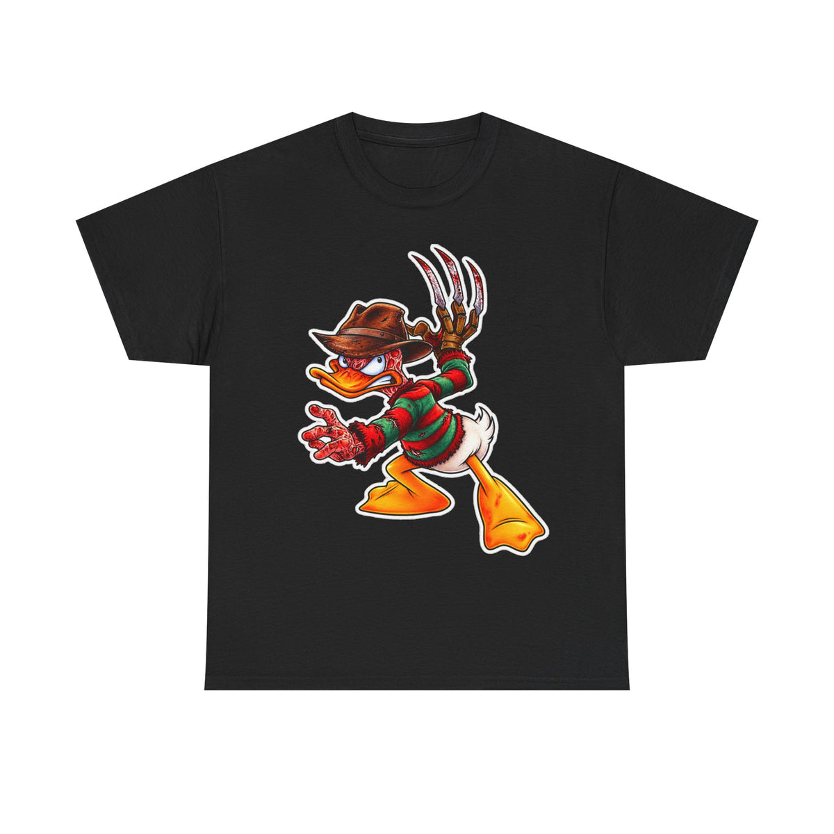 Horror Duck T-Shirt — Freddy-Inspired Creepy Duck Graphic Tee