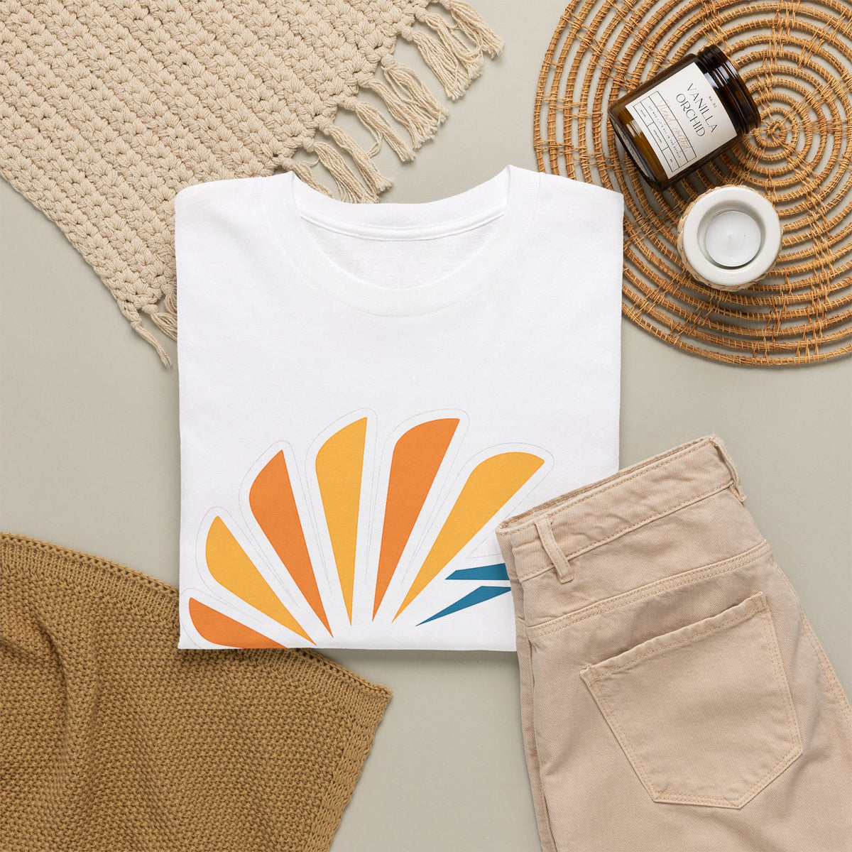 Orlando MCO Airport Sunflight Cotton T-Shirt – Airplane Logo Tee for Pilots & Travelers