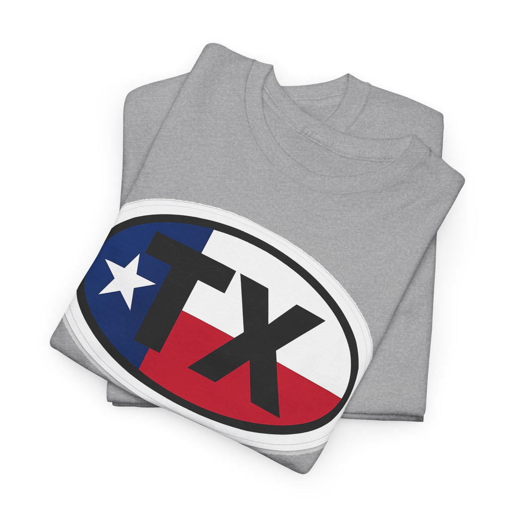 Texas Flag TX Oval T-Shirt — Patriotic Lone Star Tee
