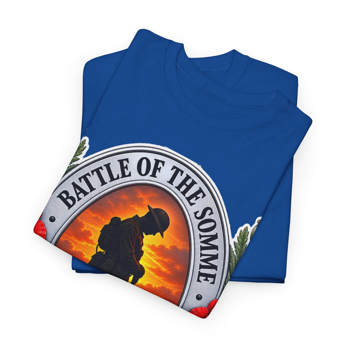 Battle of the Somme Memorial Cotton T-Shirt — 100th Anniversary Poppy Tribute
