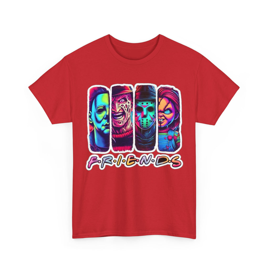 Halloween Horror Icons "Friends" T-Shirt — Neon Retro Slasher Tee