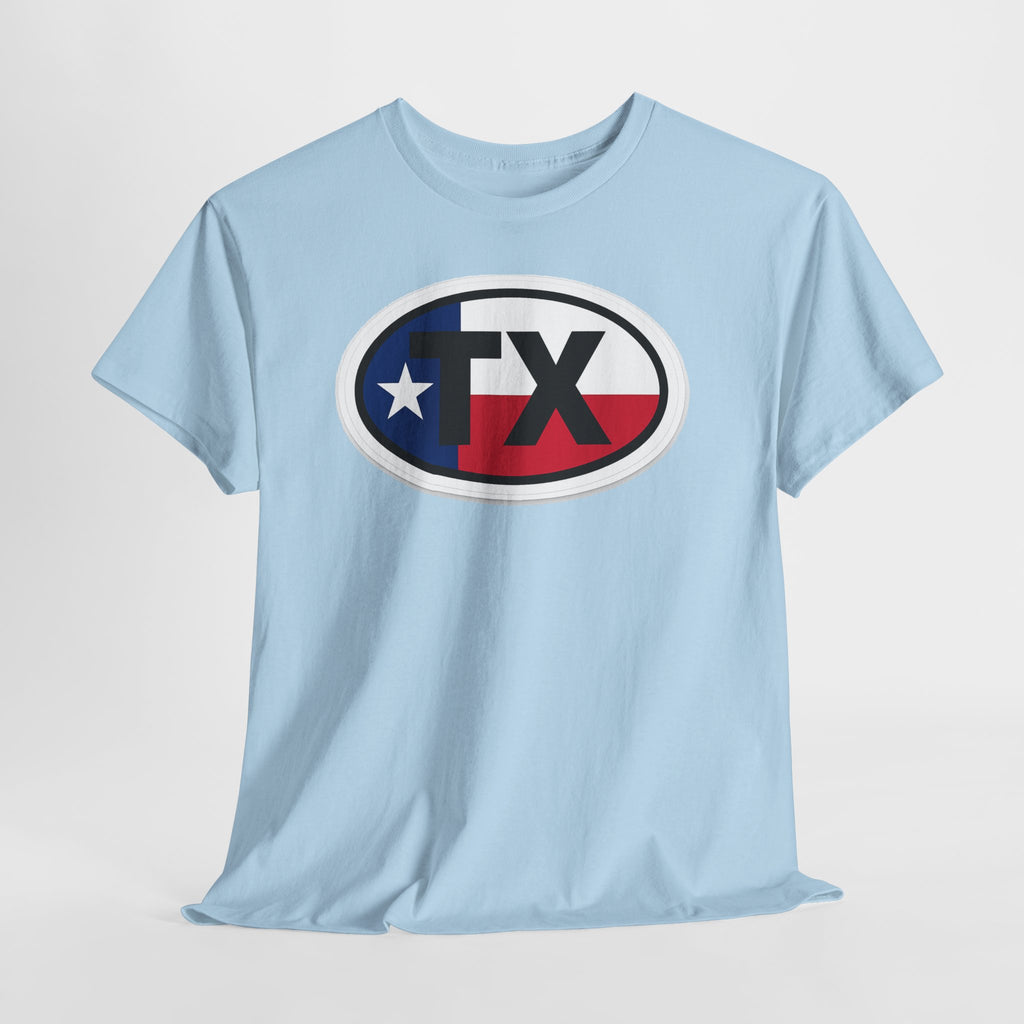 Texas Flag TX Oval T-Shirt — Patriotic Lone Star Tee