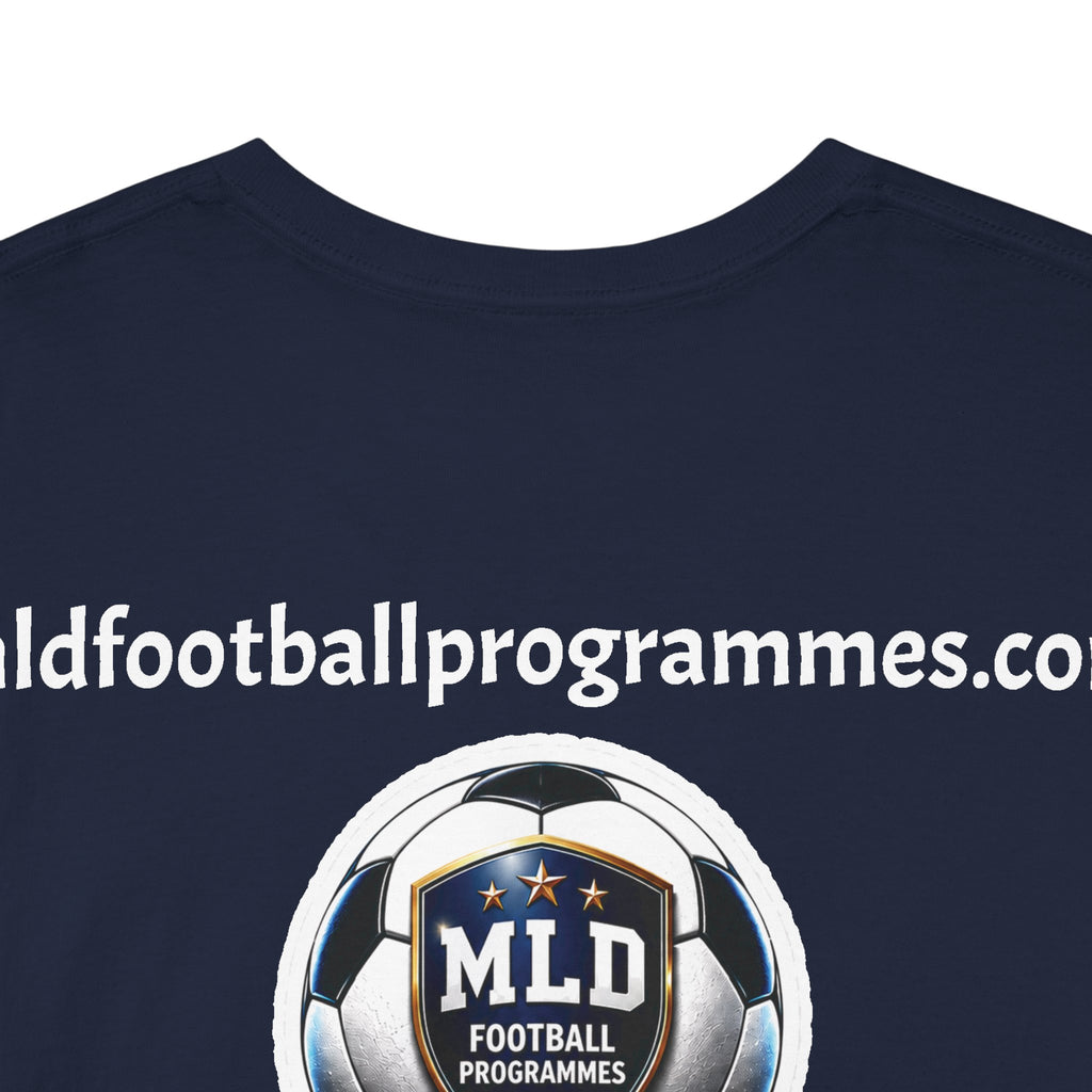 MLD Football Programmes Tee — Vintage Sports Logo Cotton T‑Shirt
