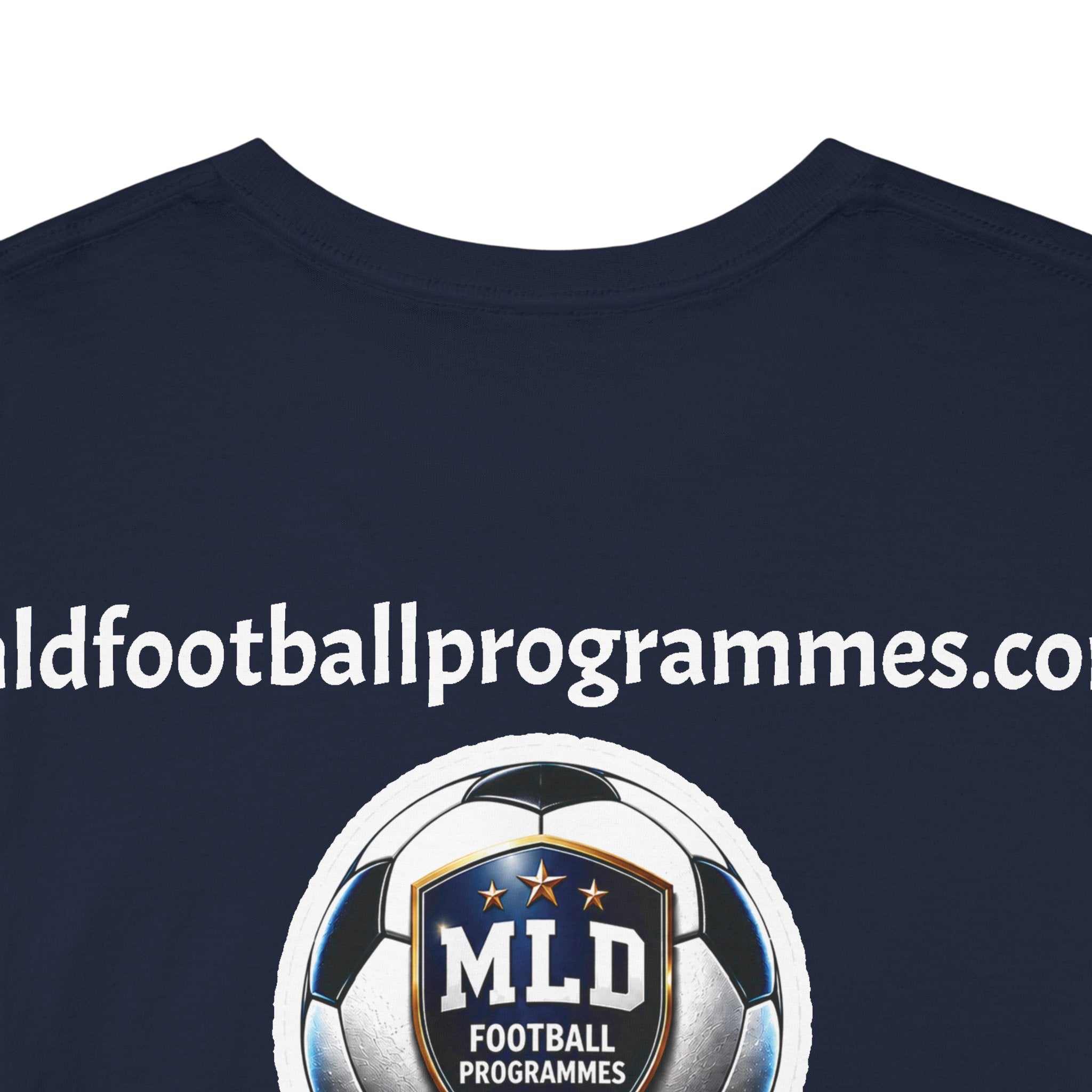 MLD Football Programmes Tee — Vintage Sports Logo Cotton T‑Shirt