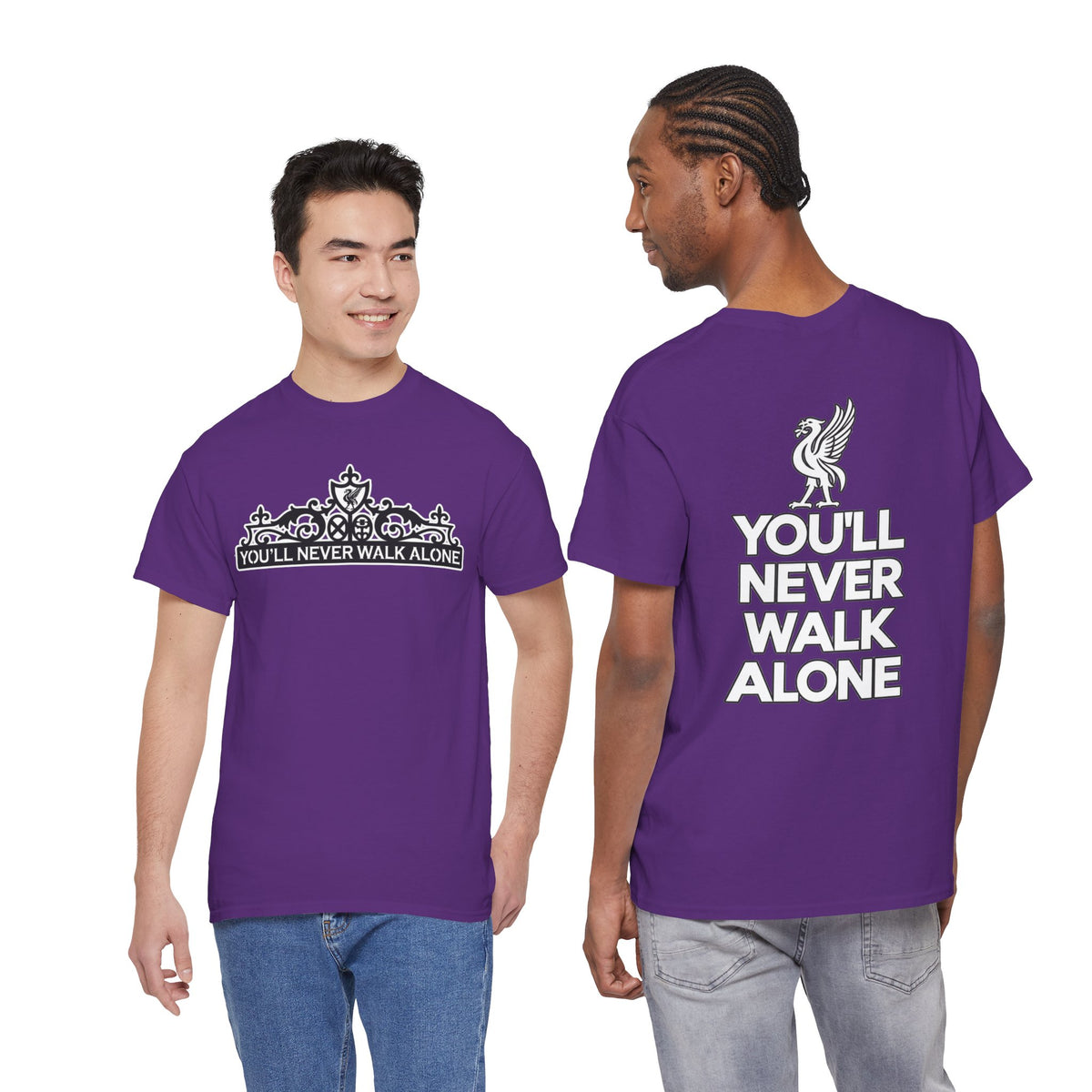 You'll Never Walk Alone T‑Shirt — Liverpool FC Crest Cotton Tee