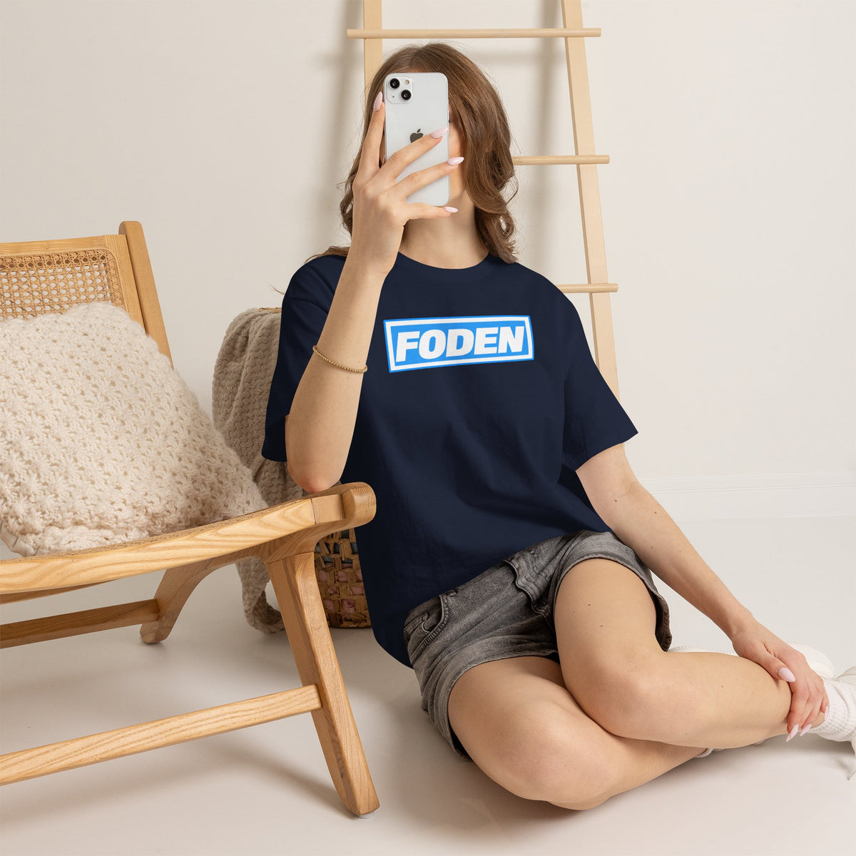 Foden Logo Tee — Blue Box Graphic T-Shirt