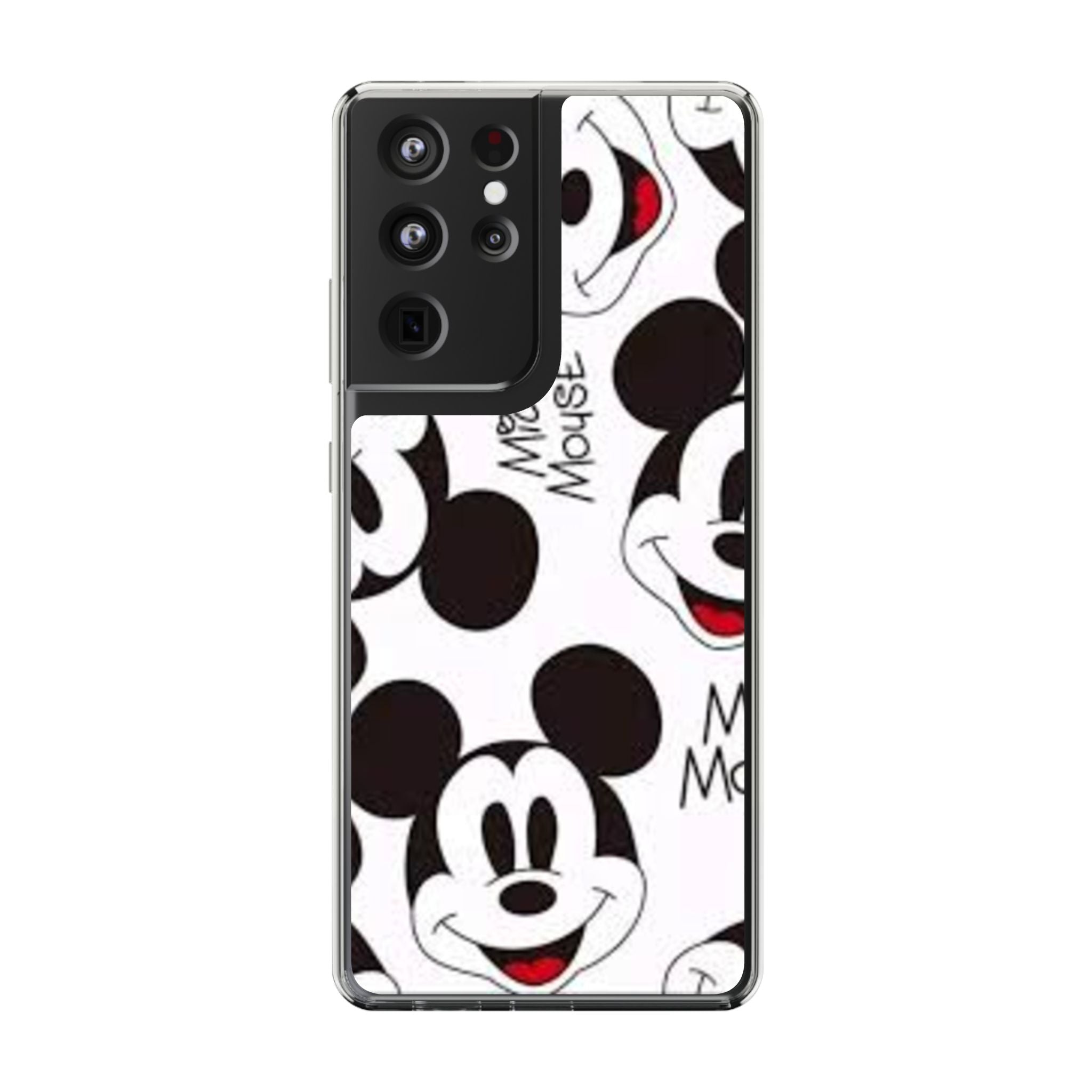 Mickey Mouse Clear Phone Case – Retro Cartoon Pattern Clear Case