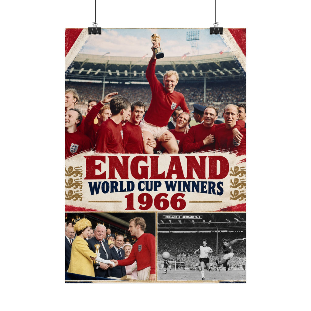 England World Cup Winners 1966 Poster