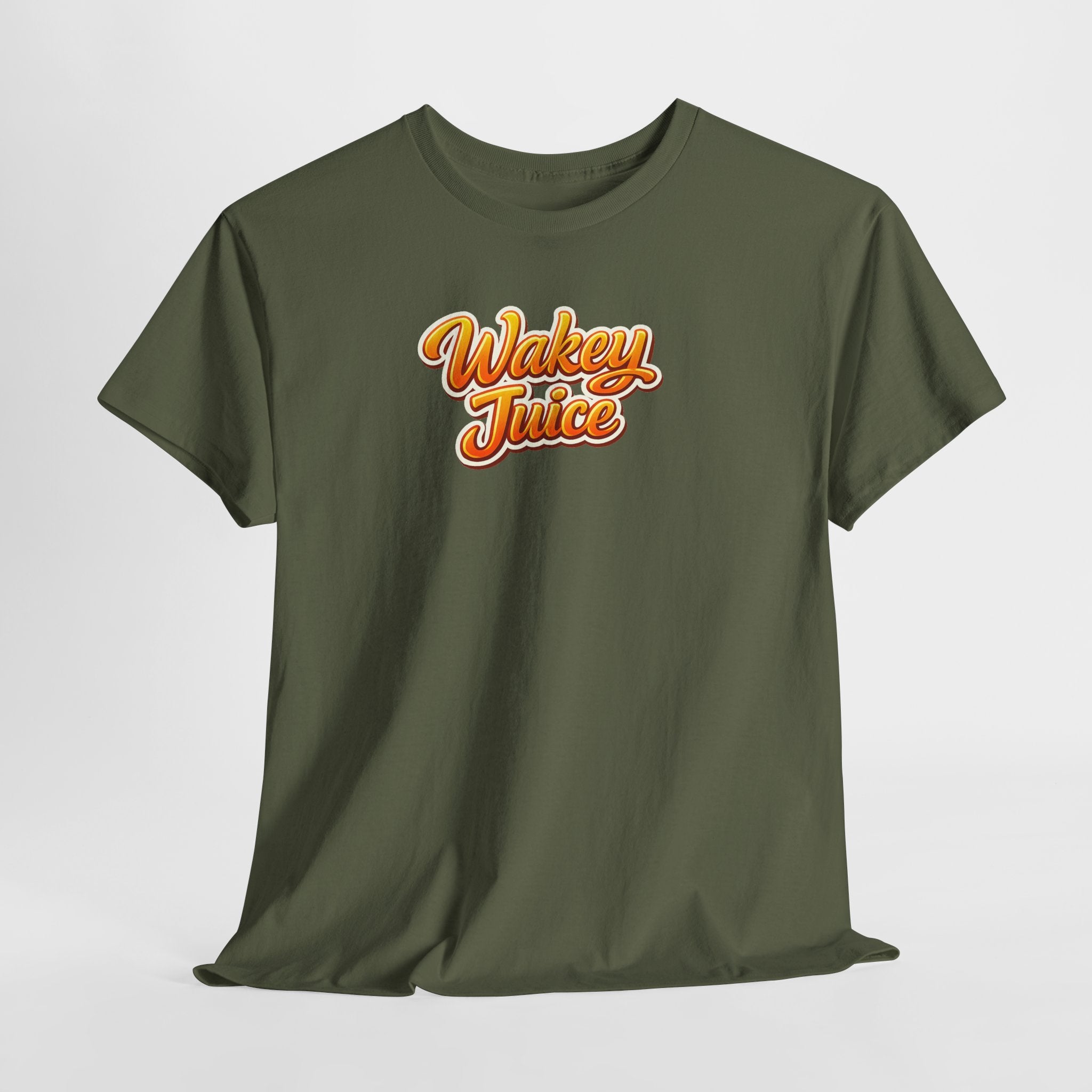 Wakey Juice T‑Shirt — Retro Orange Script Graphic Tee