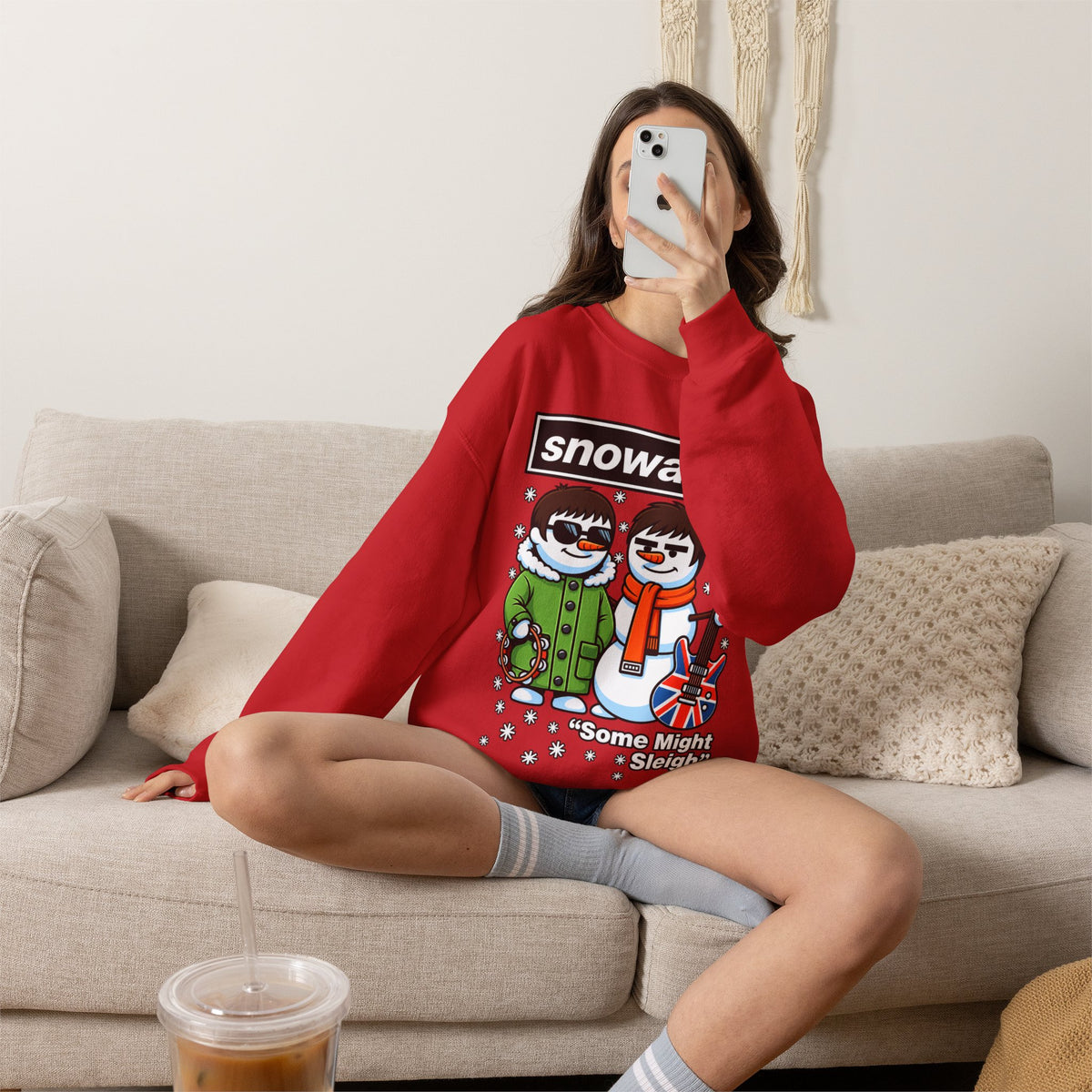 Snowasis "Some Might Sleigh" #Oasis Inspired Crewneck Sweatshirt