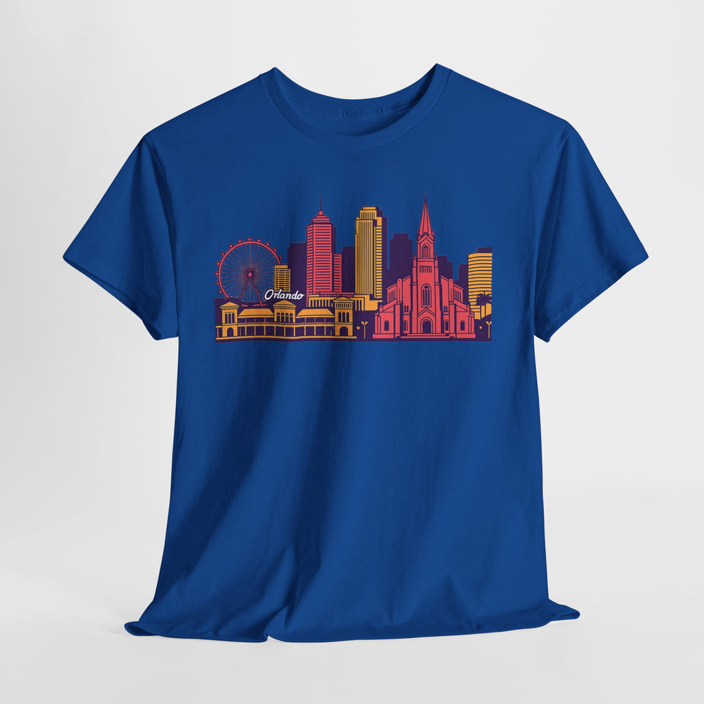 Orlando City Skyline T-Shirt — Colorful Urban Landmark Graphic Tee
