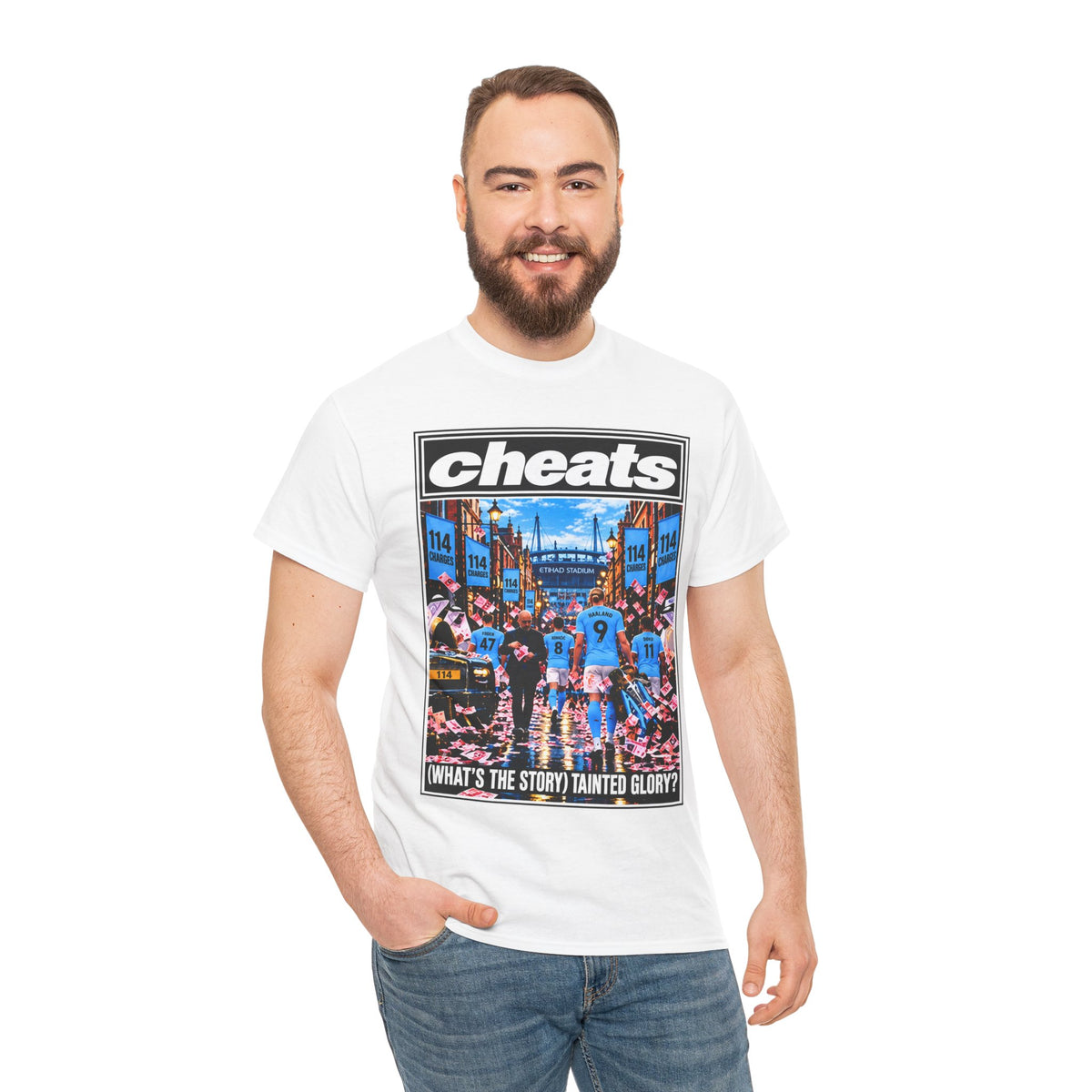 Cheats “What’s the Story? Tainted Glory?” Sports Graphic Cotton T-Shirt