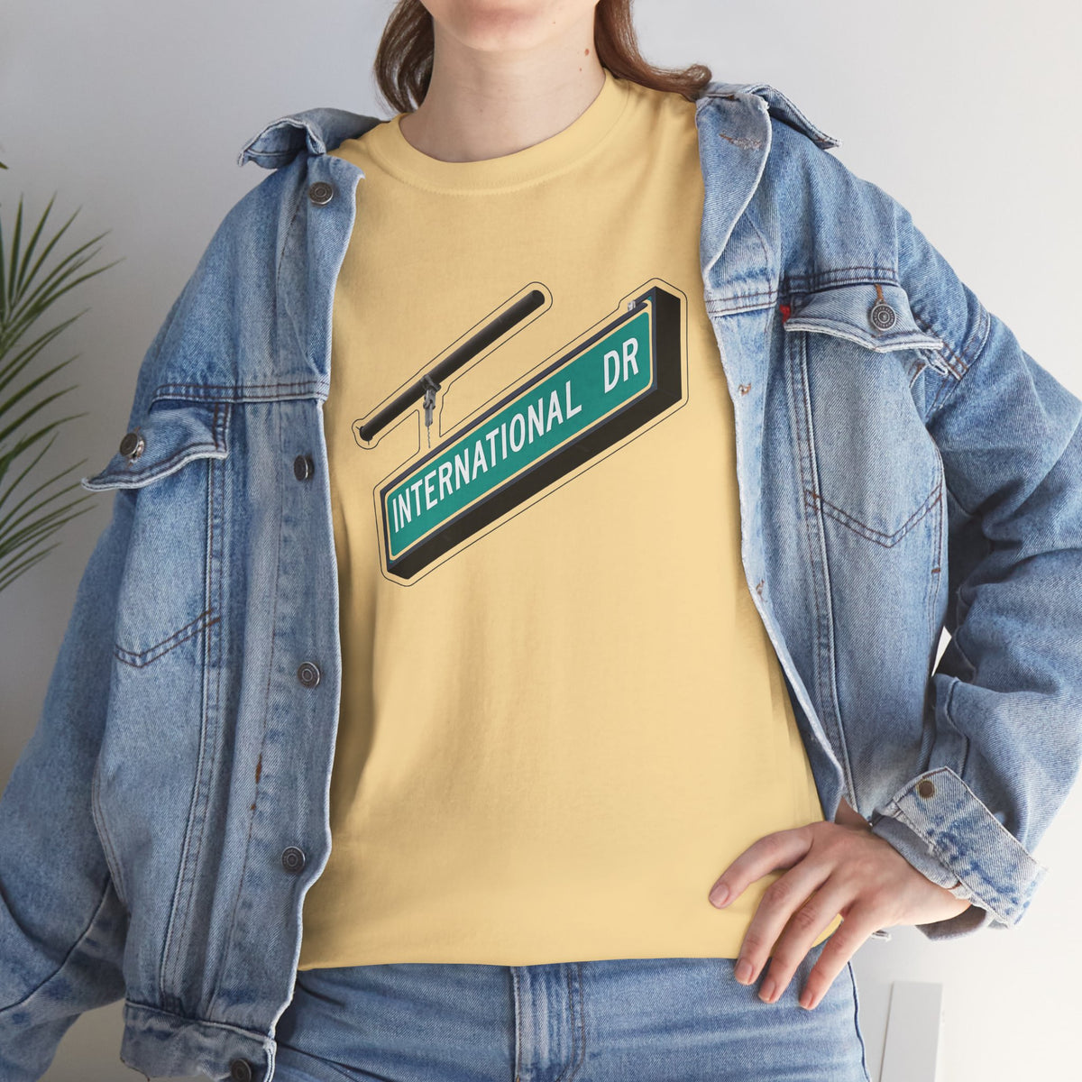 International Dr Street Sign Cotton T-Shirt