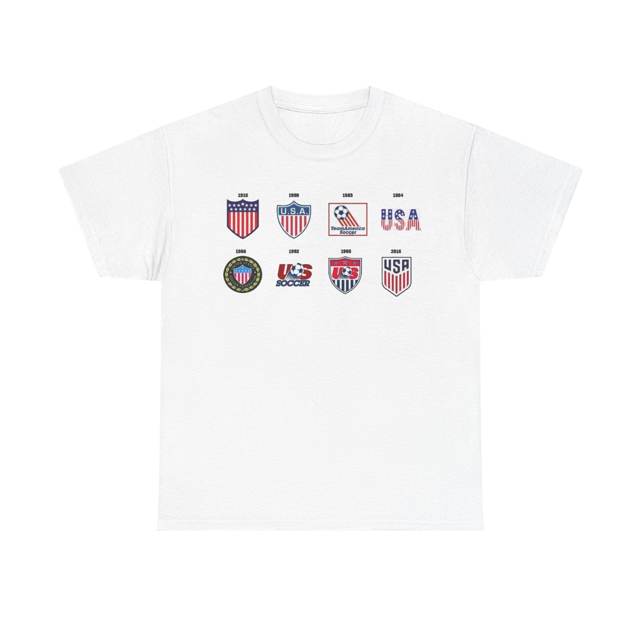 USA Soccer Logos Graphic Tee — Retro American Soccer Logo T‑Shirt