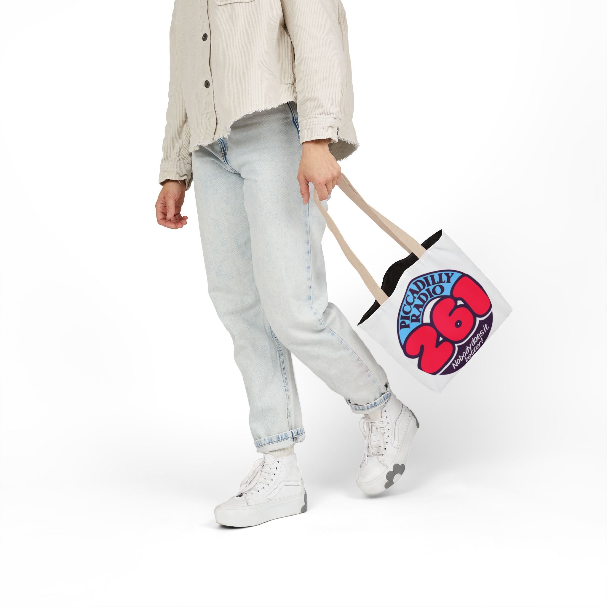 Tote Bag — Retro 'Piccadilly Radio 261' Vintage Logo Canvas Tote