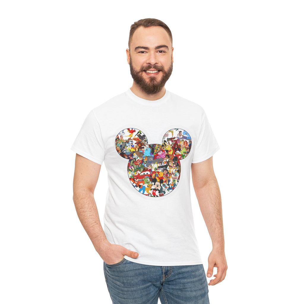 Mickey Collage T-Shirt — Vintage Disney Characters Graphic Tee