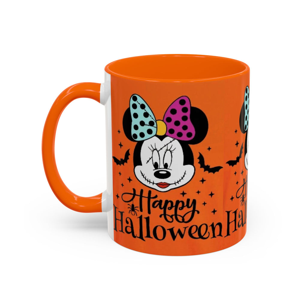 Halloween Minnie Mouse Accent Coffee Mug – "Happy Halloween" Orange 11/15oz