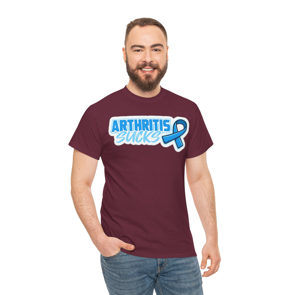 Arthritis Sucks T-Shirt with Awareness Ribbon — Arthritis Support Tee