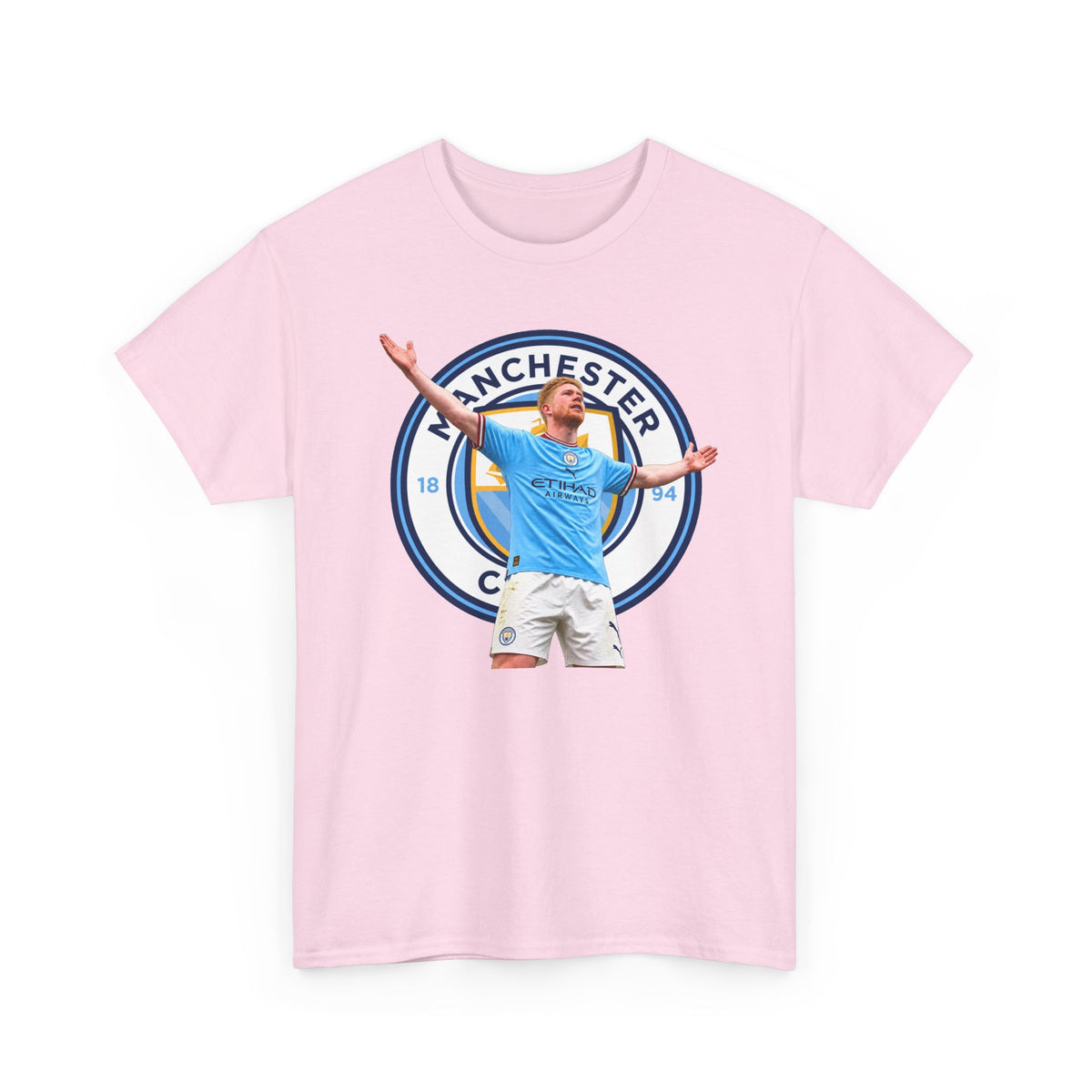 Kevin De Bruyne Manchester Football Club Legend Cotton T-Shirt — Player Celebration Graphic T-Shirt