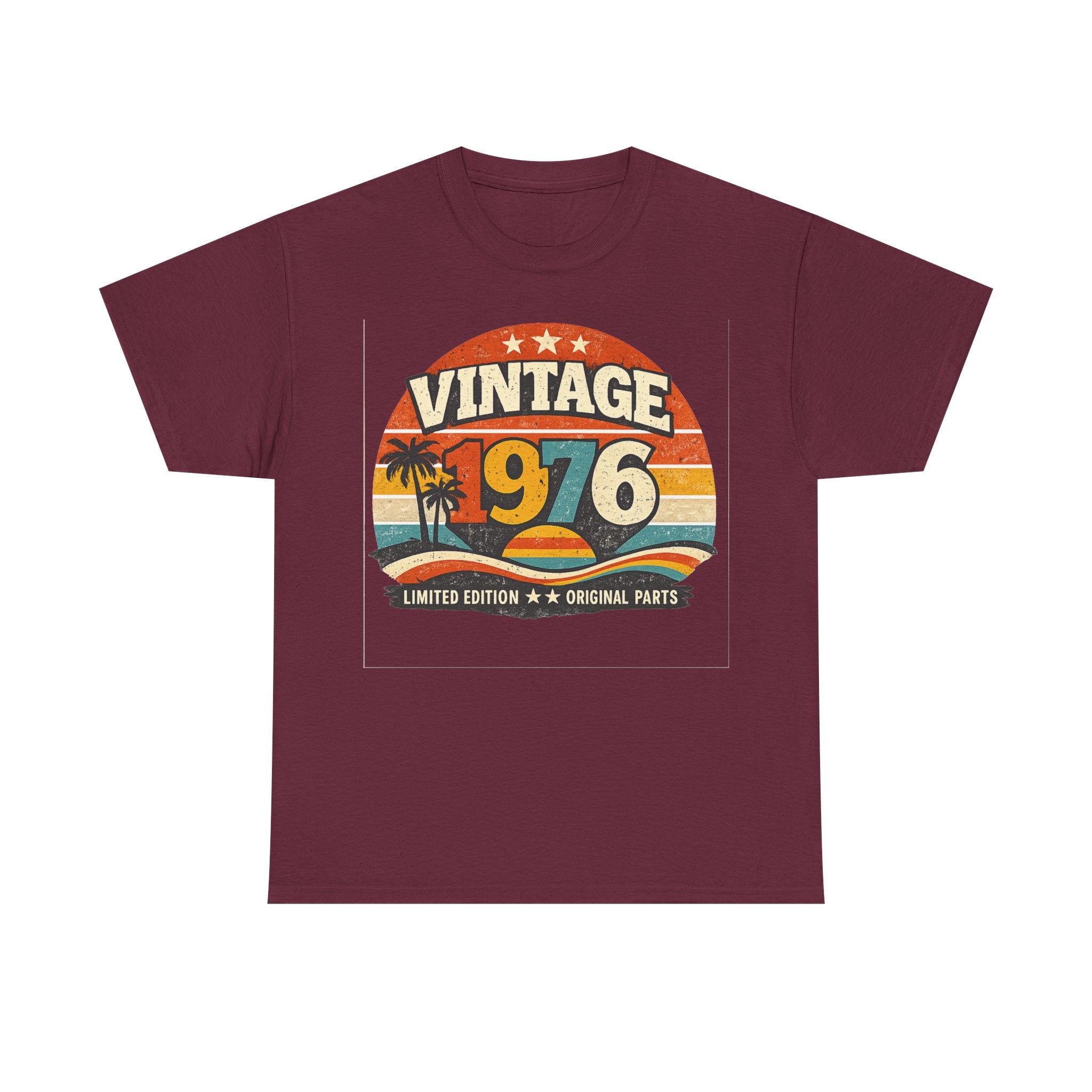 Vintage 1976 T-Shirt — Retro Beach Graphic "Vintage 1976" Birthday Tee
