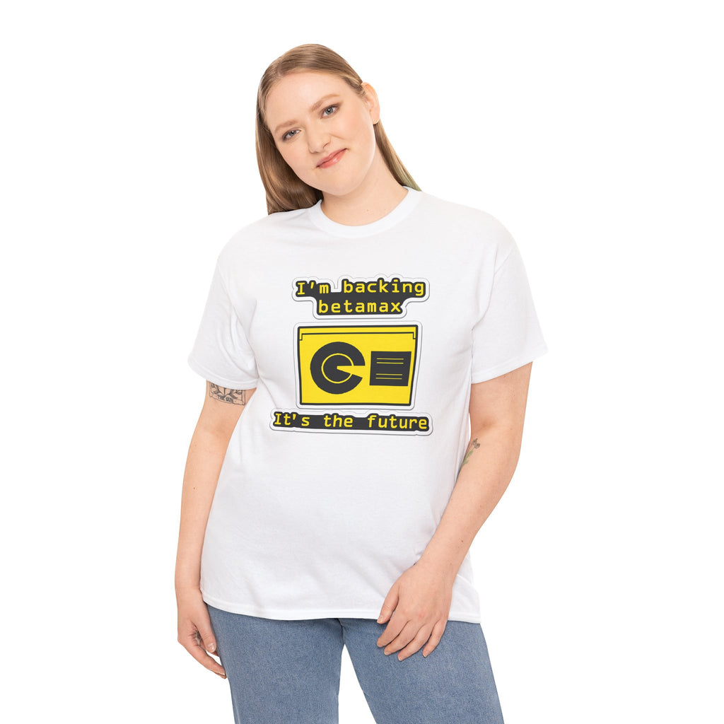 Betamax Retro Tee — "I’m backing betamax, it’s the future" Vintage Cassette T-Shirt