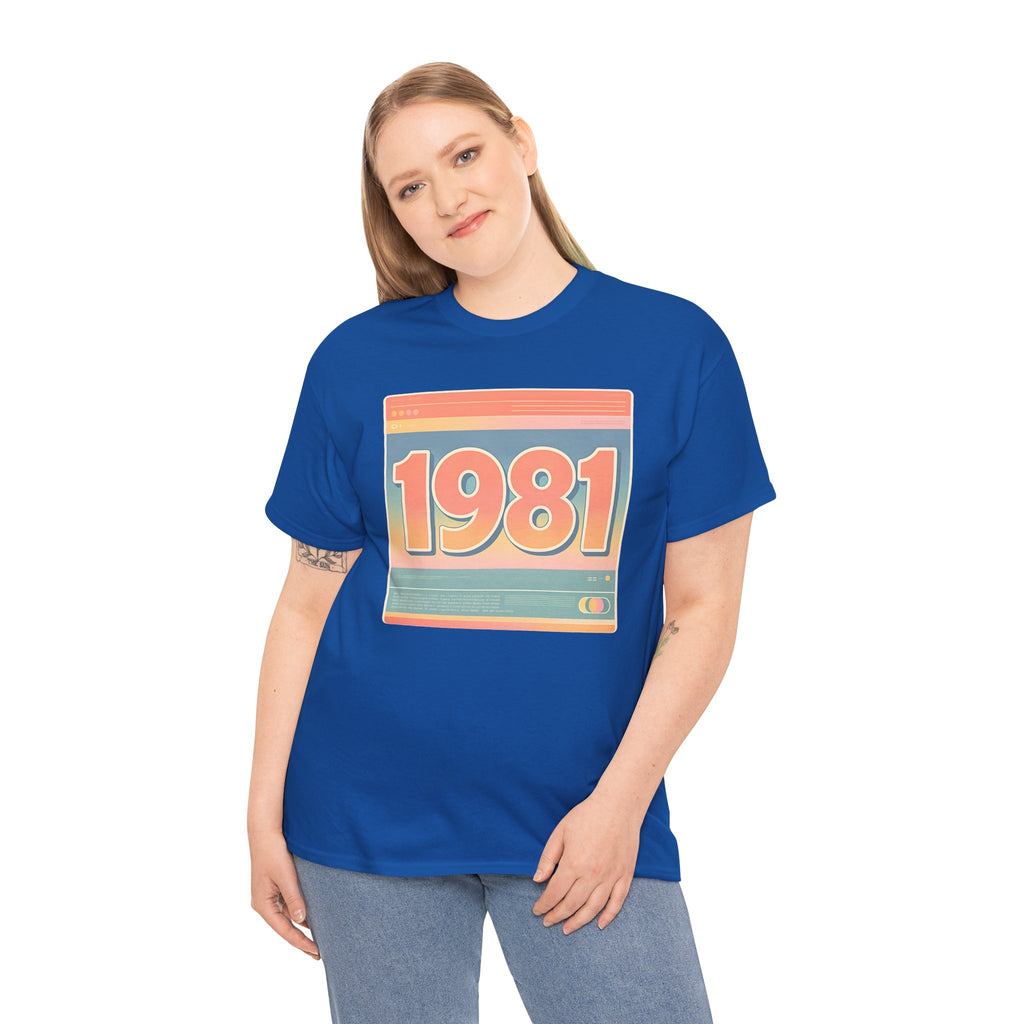 Vintage 1981 Retro Tee — 40th Birthday Gift Shirt