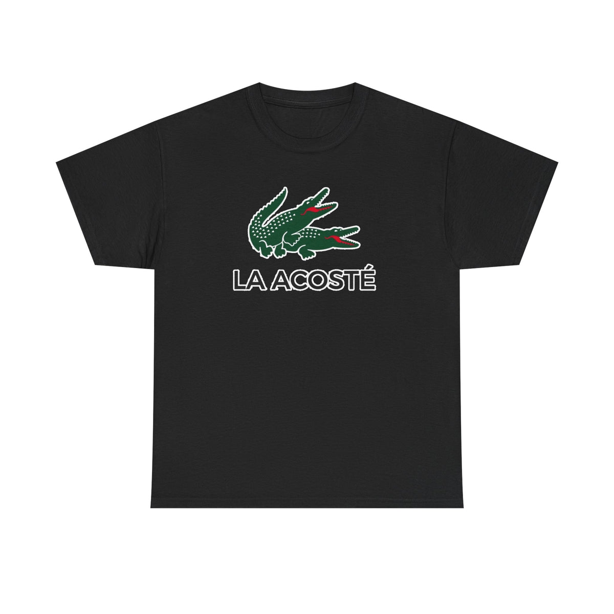 La Acosté Crocodile Logo Graphic Cotton Tee / T-Shirt